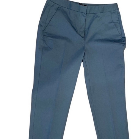 Massimo Dutti Blue Chino Slacks Pants Ankle Women's 8 New Hand Pockets 28"   L - Picture 2 of 8